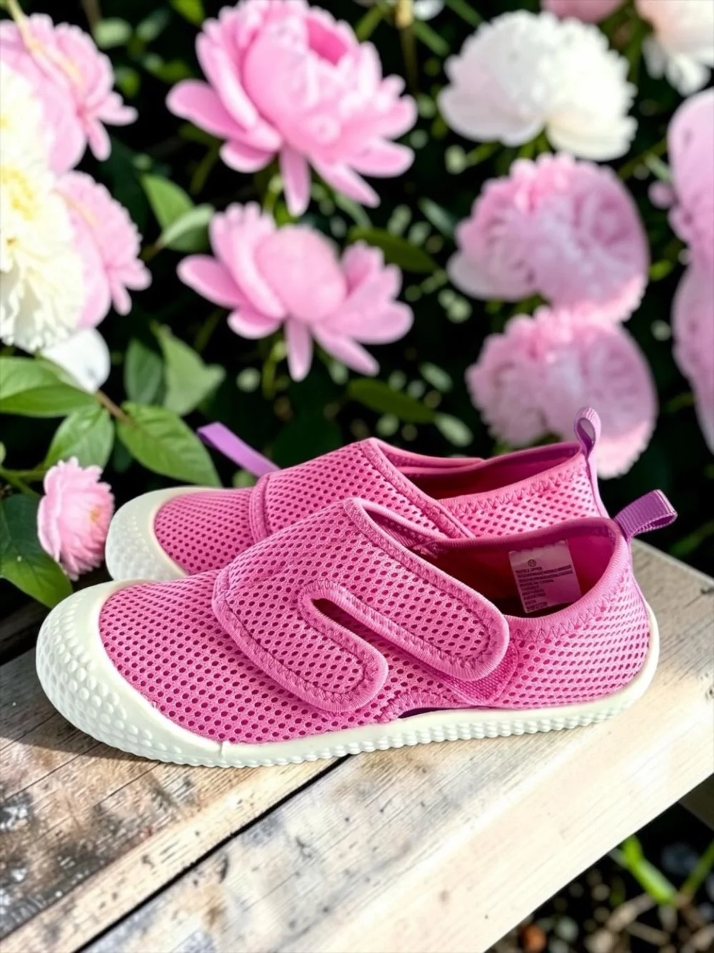 Cat & Jack Toddler Girls Sneakers Bubblegum Pink Mesh Size 11 EUC